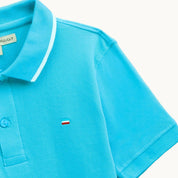 Kids Solid Blue Polo - Guugly Wuugly