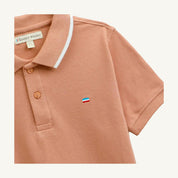 Kids Solid Peach Polo - Guugly Wuugly