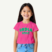 Girls India 1947 Pink Crop Top