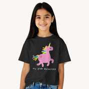 BYOB Girls Pink Unicorn T-shirt
