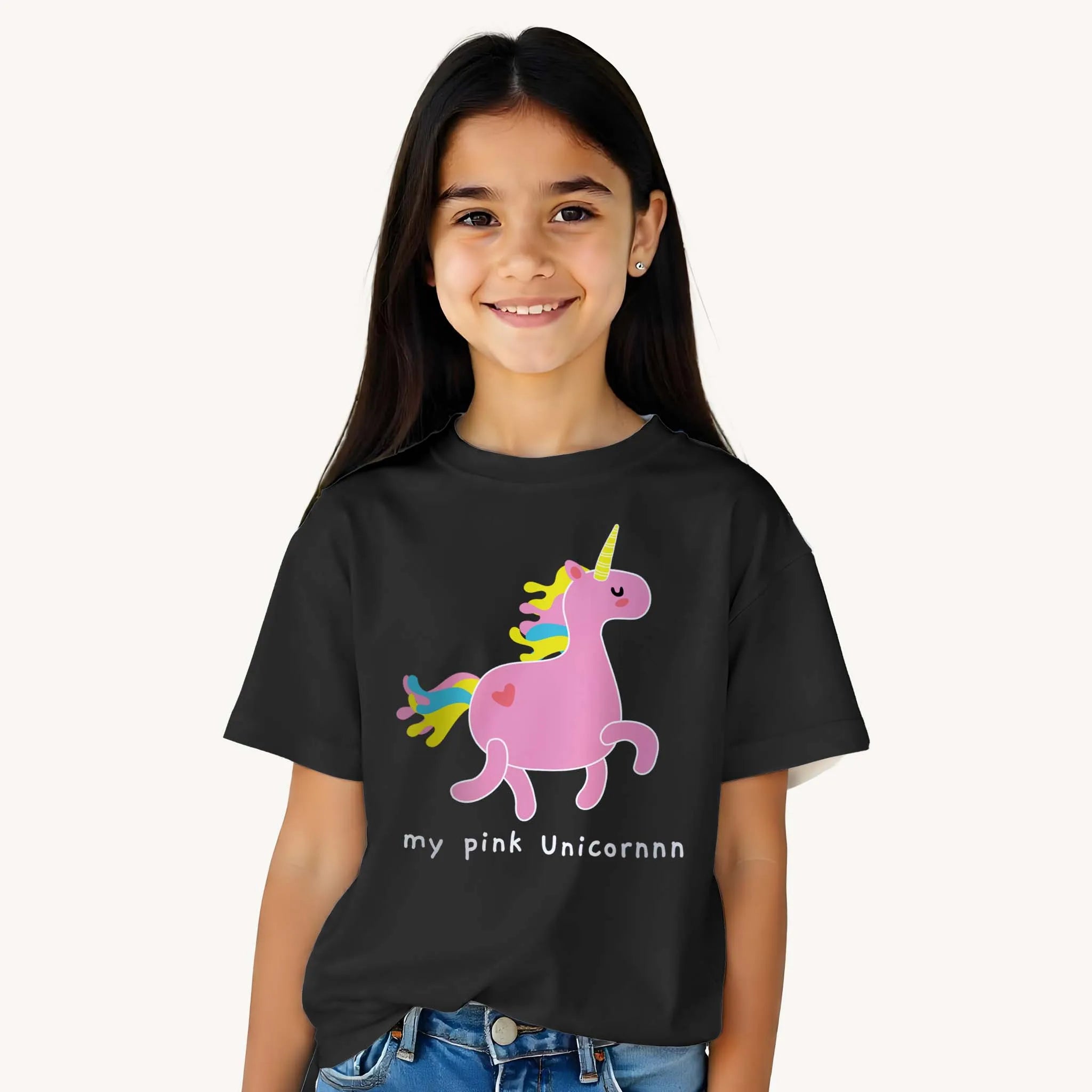 BYOB Girls Pink Unicorn T-shirt