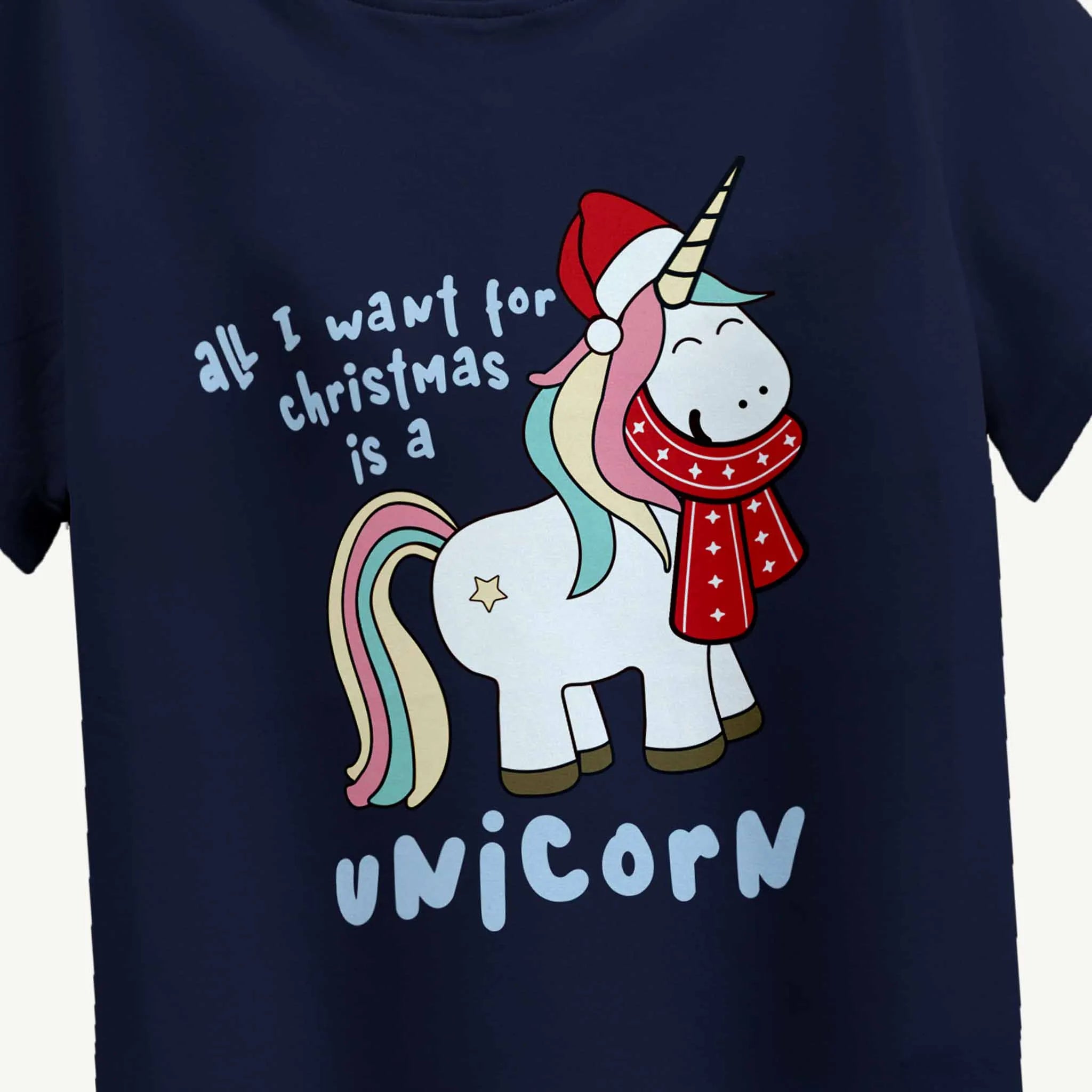 MiniSoft Cotton Tee – Christmas Unicorn